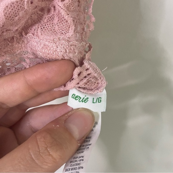 [Aerie] Pink Lace Casual Bralette - Picture 3 of 5
